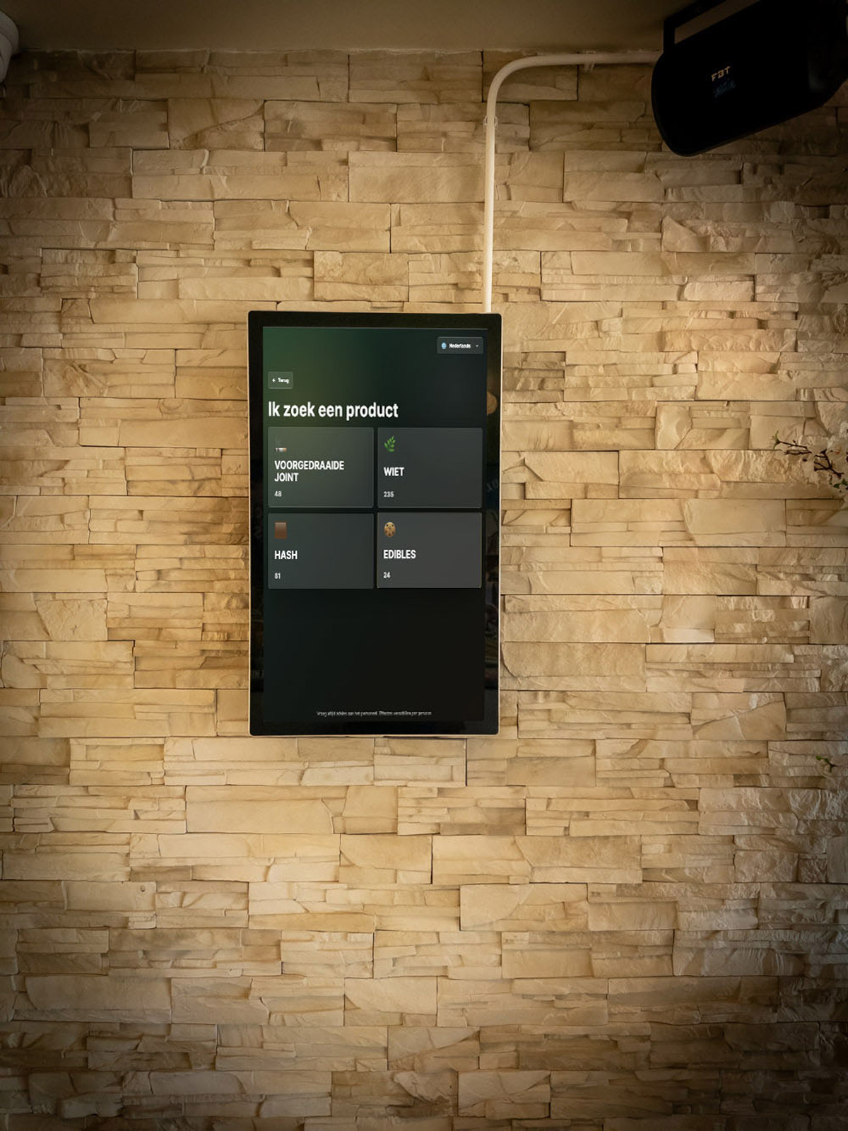 Digitale menuborden en infotouch voor Coffeeshop Africa Tilburg projectbeeld
