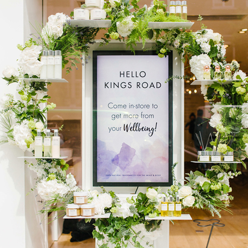 Etalagedisplay verwerkt in een winkelpresentatie