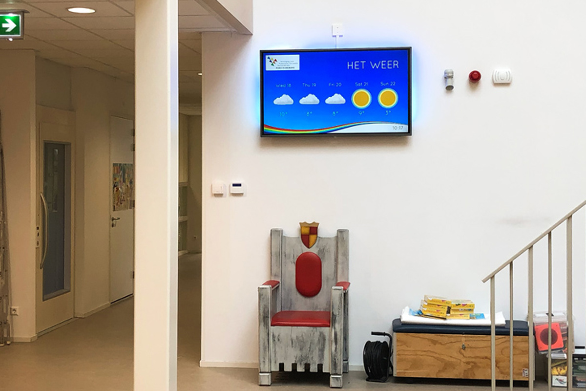 Digitale schermen voor interne communicatie