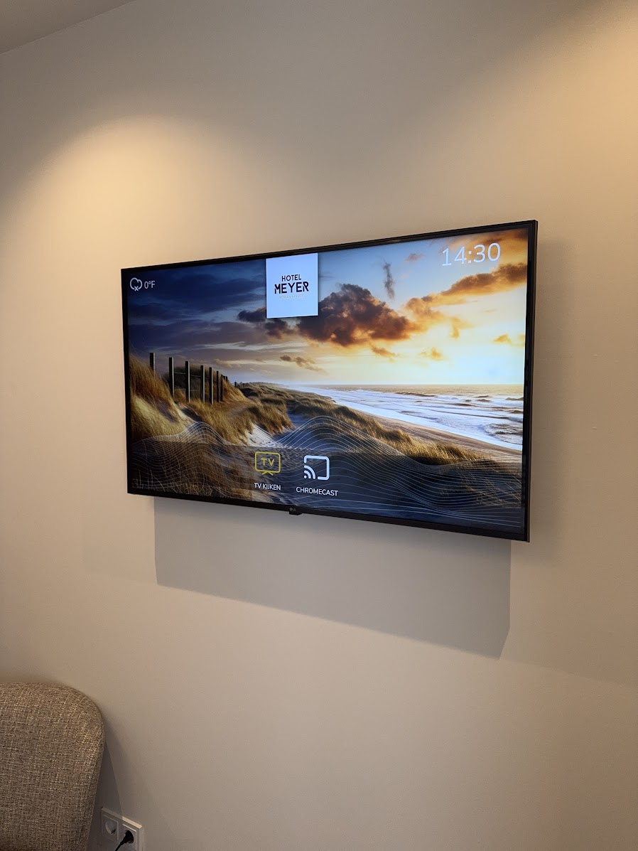 Hotel-tv met Chromecast bij Hotel Meyer