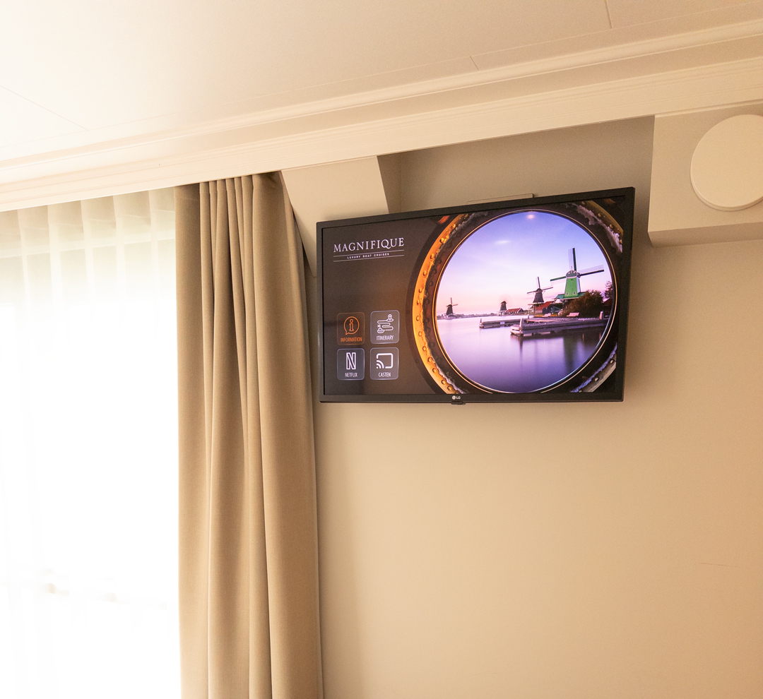Hospitality TV met hotelinformatie bij Magnifique