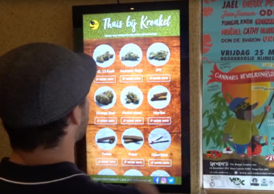 Touch Infopanel coffeeshop Kronkel Nijmegen